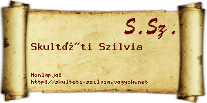 Skultéti Szilvia névjegykártya